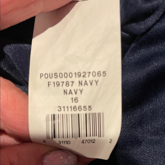 Celebrate Db Studio Elegant Sequin Navy Blue Maxi Dress Plus 16 - Picture 14 of 14